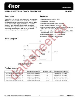 ICS7151M-20LF datasheet  